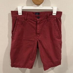 American Eagle Men's Chino Shorts Dark Raspberry Cargo Size 30